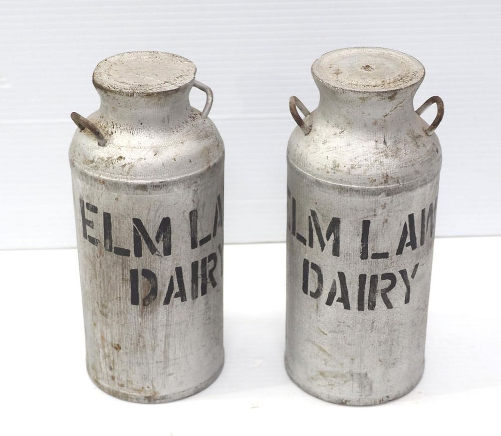 Lot 1063: Pair of wooden  milk cans