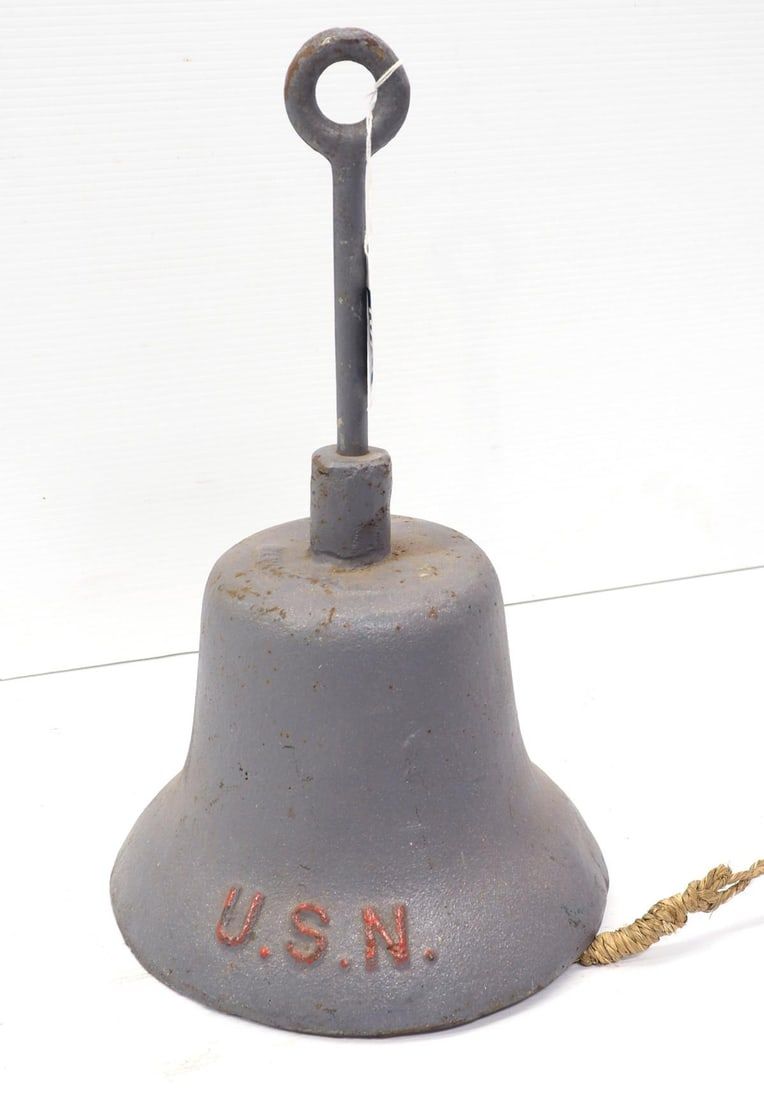Lot 1074: Cast iron US Navy bell