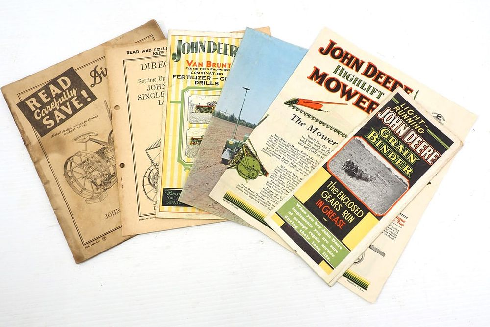 Lot 1078: Various John Deere advertising brochures