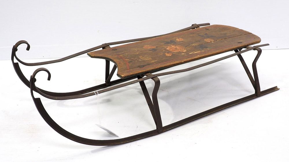 Lot 1082: Wooden child's sled