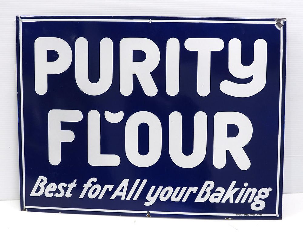 Lot 1086: Purity Flour sign
