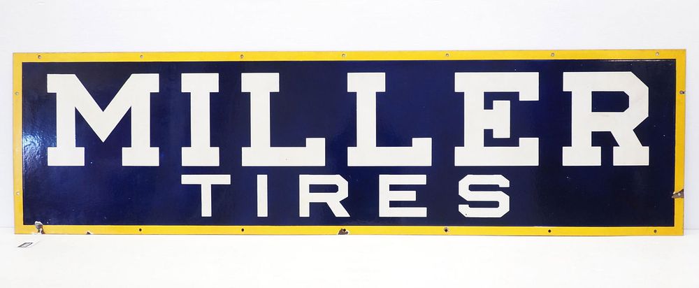 Lot 1090: Miller Tires sign