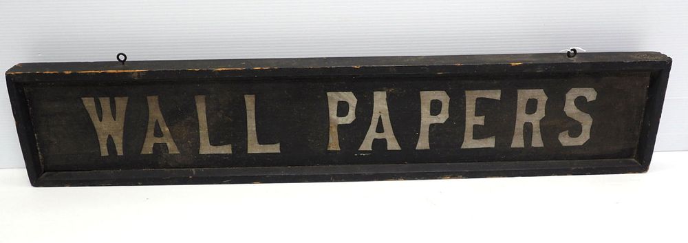 Lot 1091: Wall Papers sign