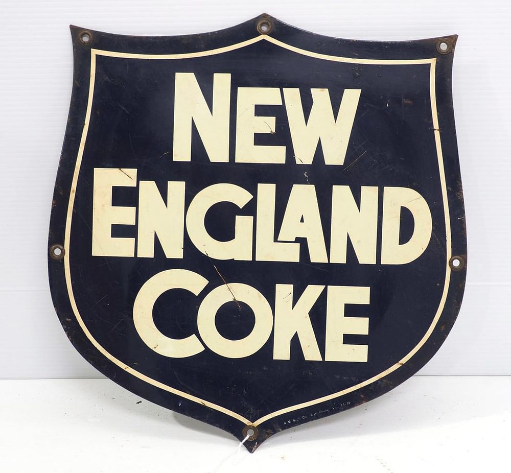 Lot 1099: New England Coke sign