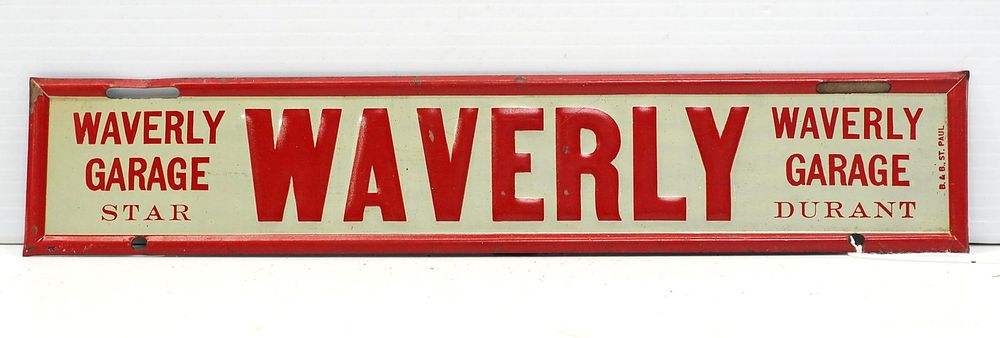 Lot 1116: Waverly Garage, Durant sign