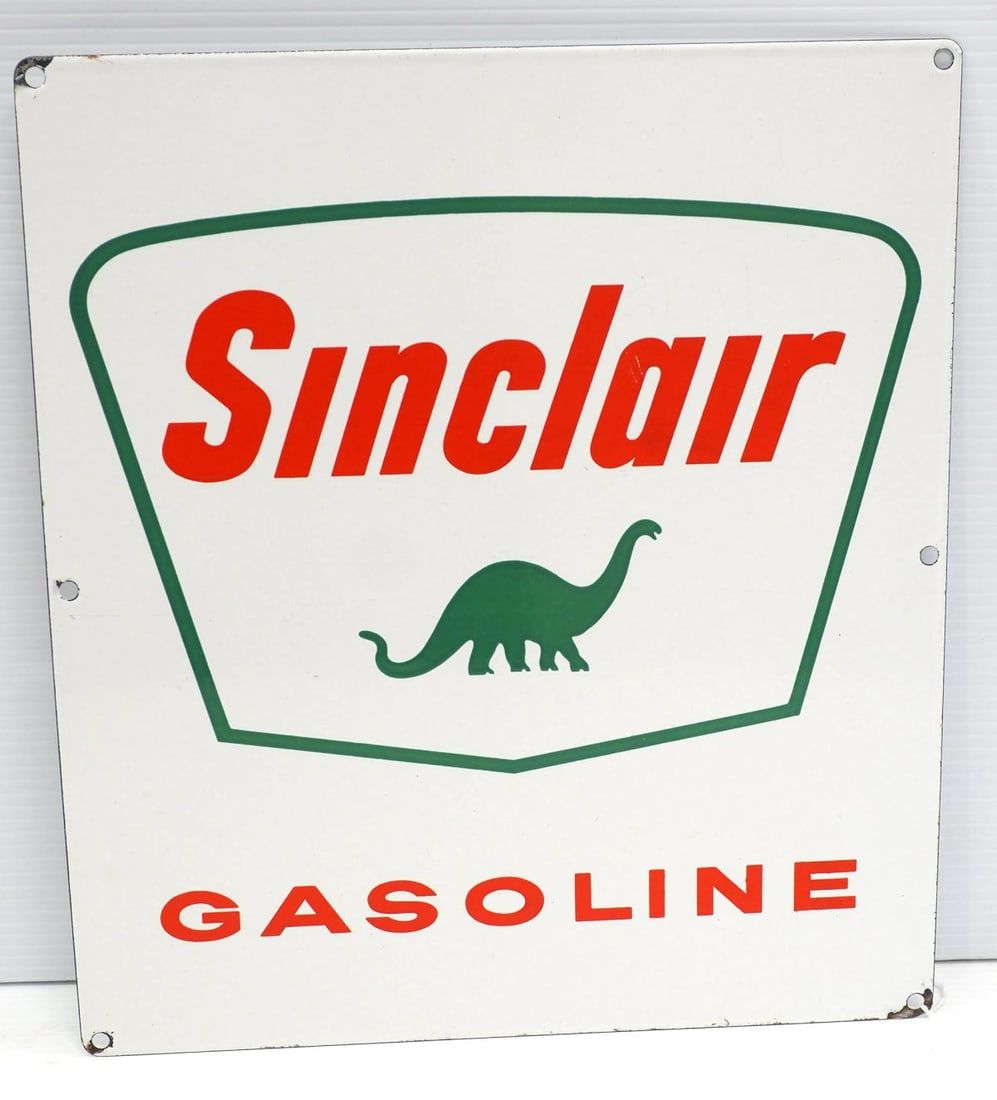 Lot 1130: Sinclair Gasoline pump plate