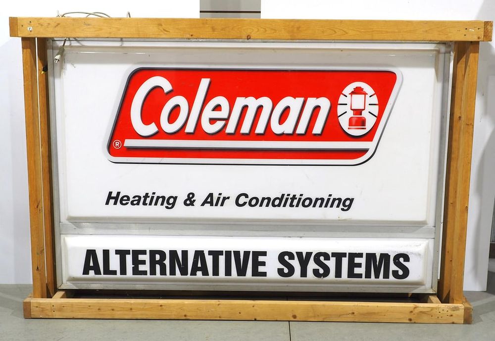 Lot 1147: Coleman Heating & Air Conditioning sign