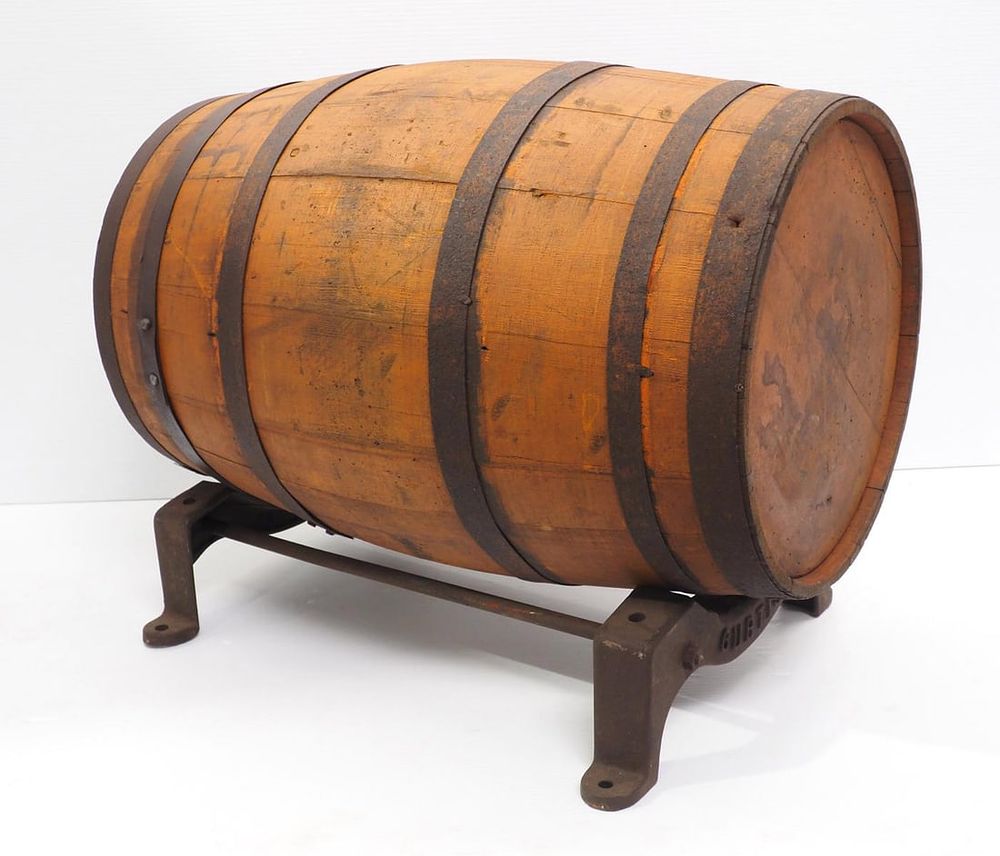 Lot 1150: Mission Orange wooden barrel