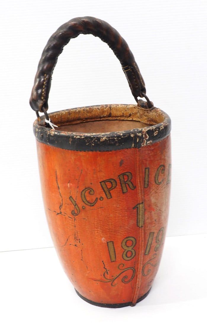 Lot 1179: Leather fire bucket