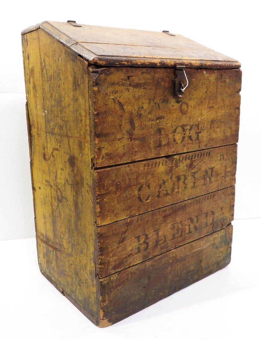 Lot 1238: Log Cabin wooden coffee bin