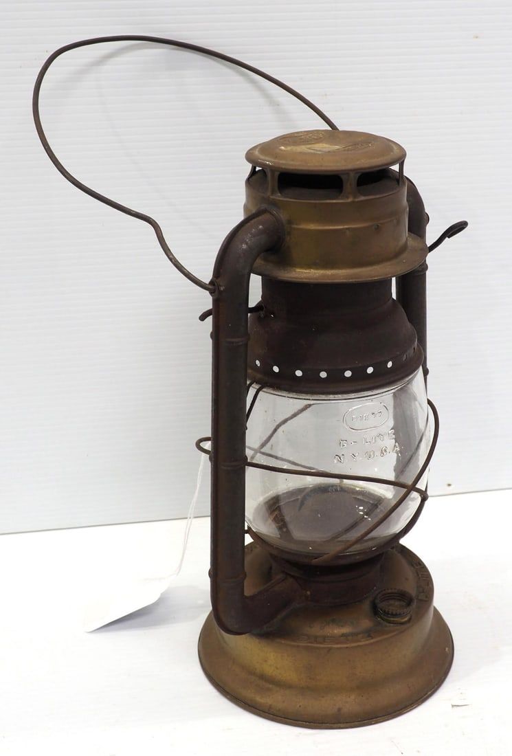 Lot 1246: Brass barn lantern