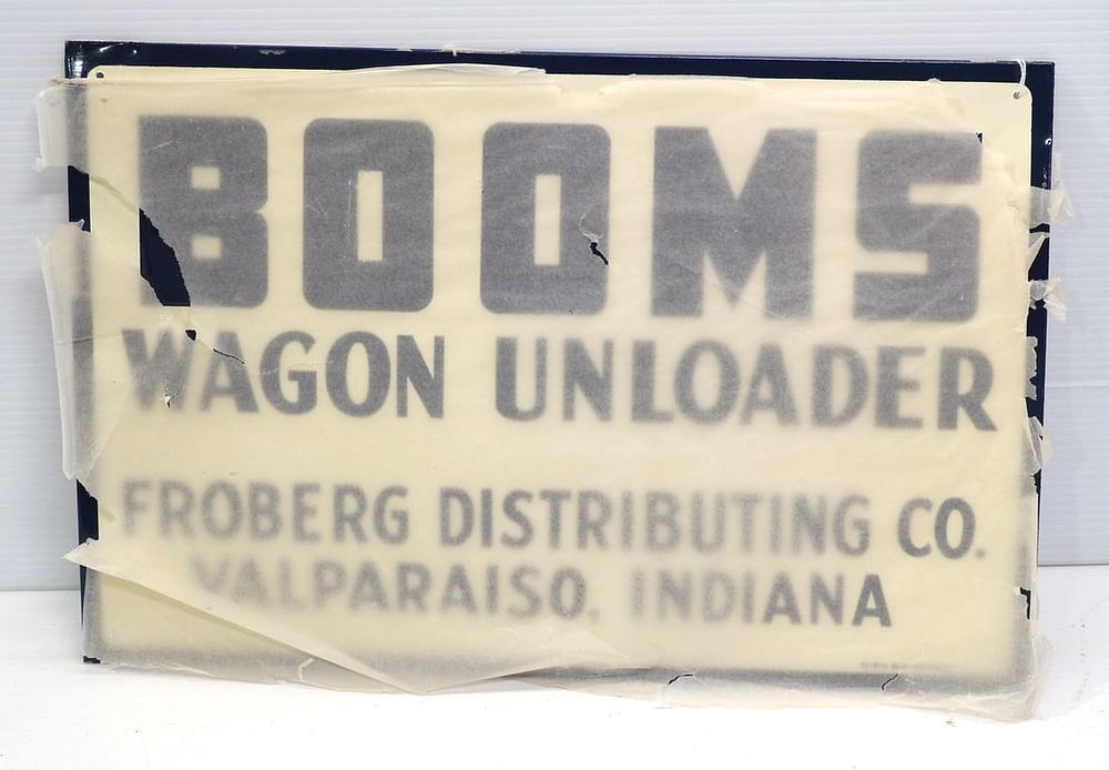 Lot 1248: Booms Wagon Unloader sign