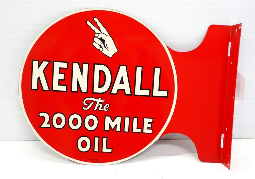 Lot 1250: Kendall "The 2000 Mile Oil" sign