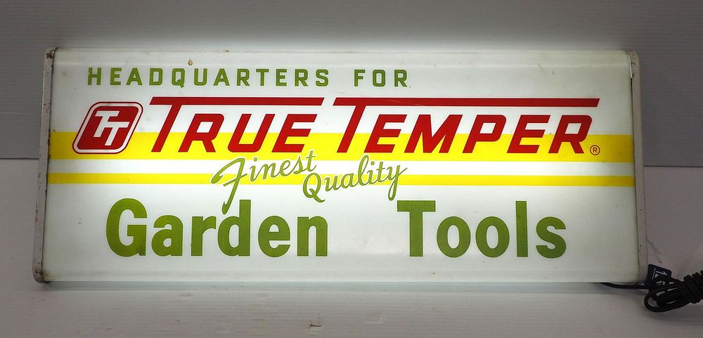 Lot 1255: True Temper Garden Tools sign