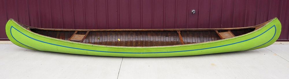 Lot 1264: Canoe with light green paint