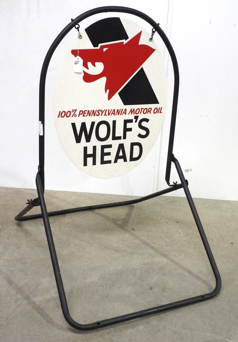 Lot 1269: Wolf's Head sign in curb stand