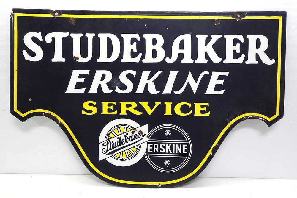 Lot 1302: Studebaker Erskine Service sign