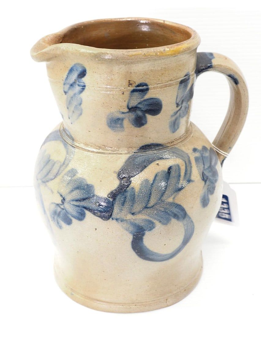 Lot 1335: 1 gallon highly decoated batter pitcher