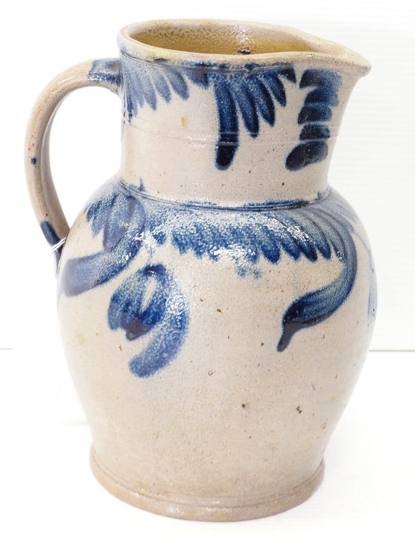 Lot 1336: 1 gallon highly decoated batter pitcher