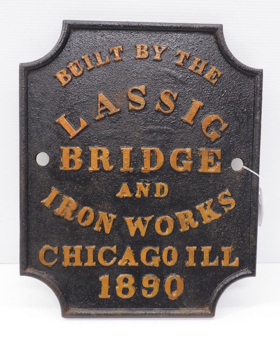 Lot 1353: Cast iron Lassig Bridge plate