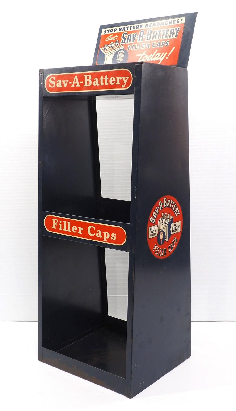 Lot 1356: Sav-A-Battery metal product display stand