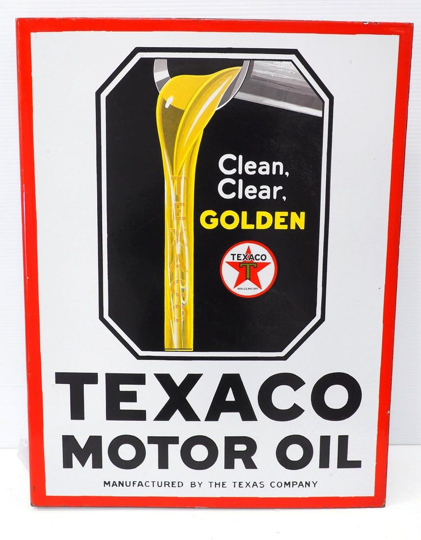 Lot 1370: Texaco Motor Oil sign