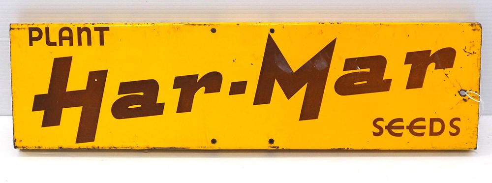Lot 33: Plant Har-Mar Seeds sign