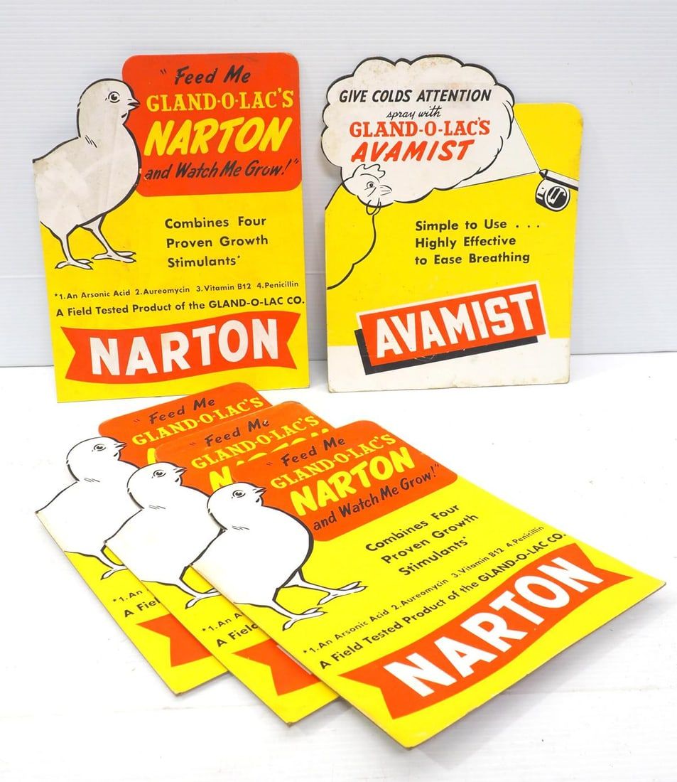 Lot 285: (5) Stand-up chicken advertisements