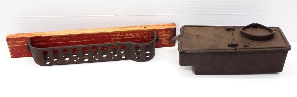 Lot 294: (2) Cast iron tool boxes