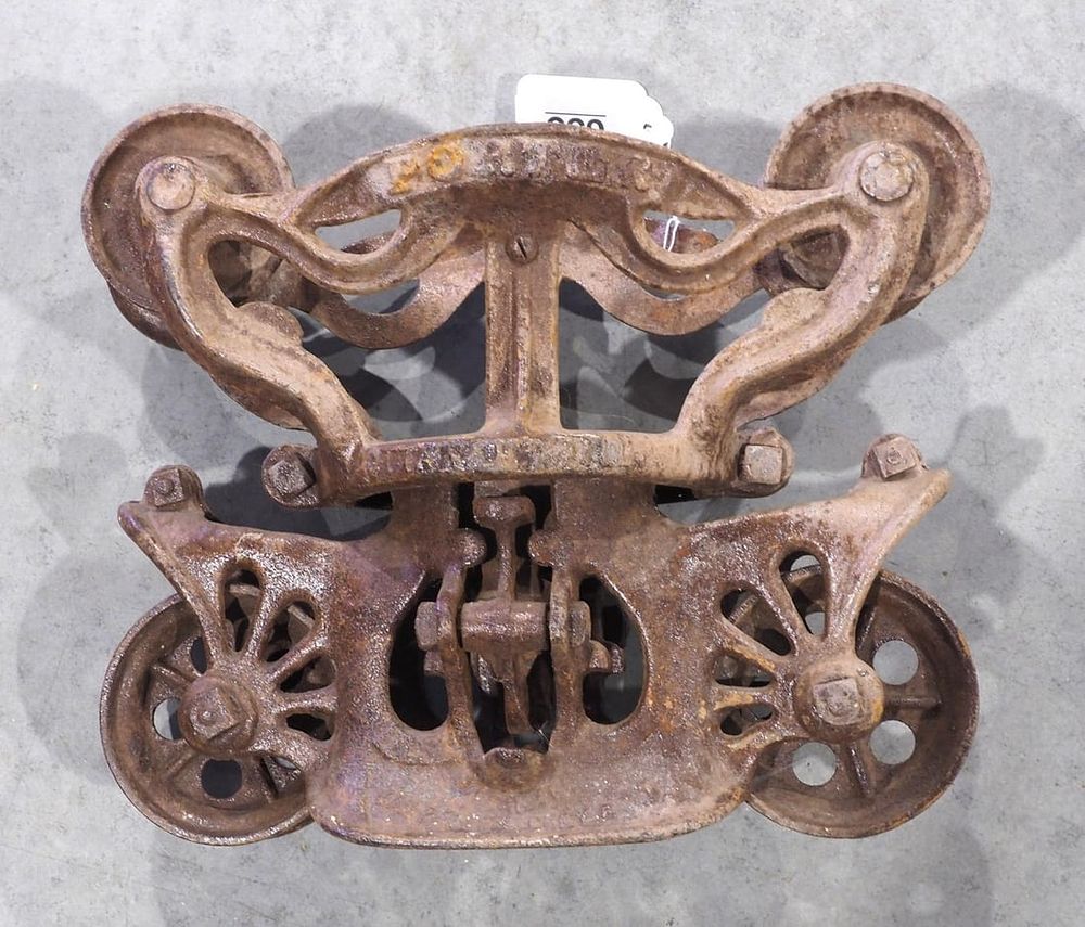 Lot 633: Porter steel track hay car
