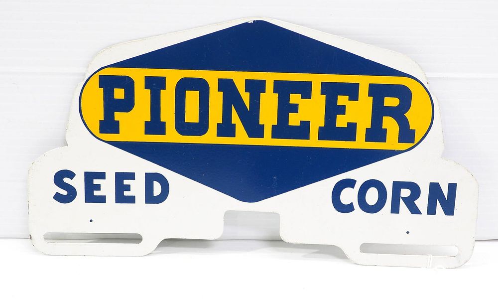 Lot 636: Pioneer Seed Corn license plate topper