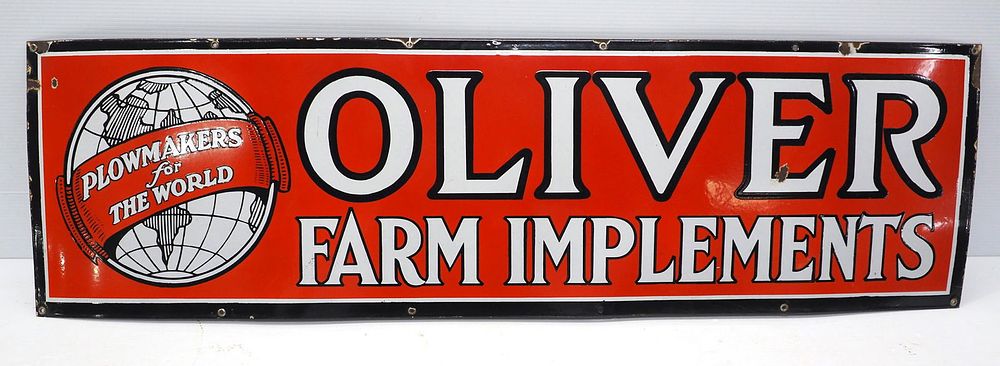 Lot 790: Oliver Farm Implements sign