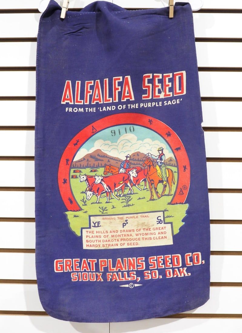 Lot 835: Alfalfa Seed cloth seed bag