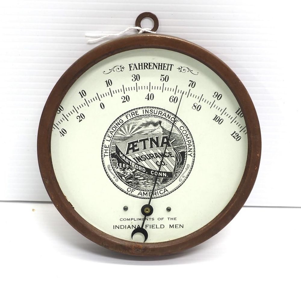 Lot 884: AETNA Insurance thermometer