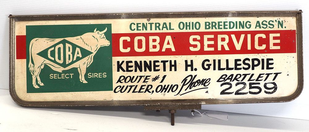 Lot 1098: Coba Service Select Sires Breeding sign