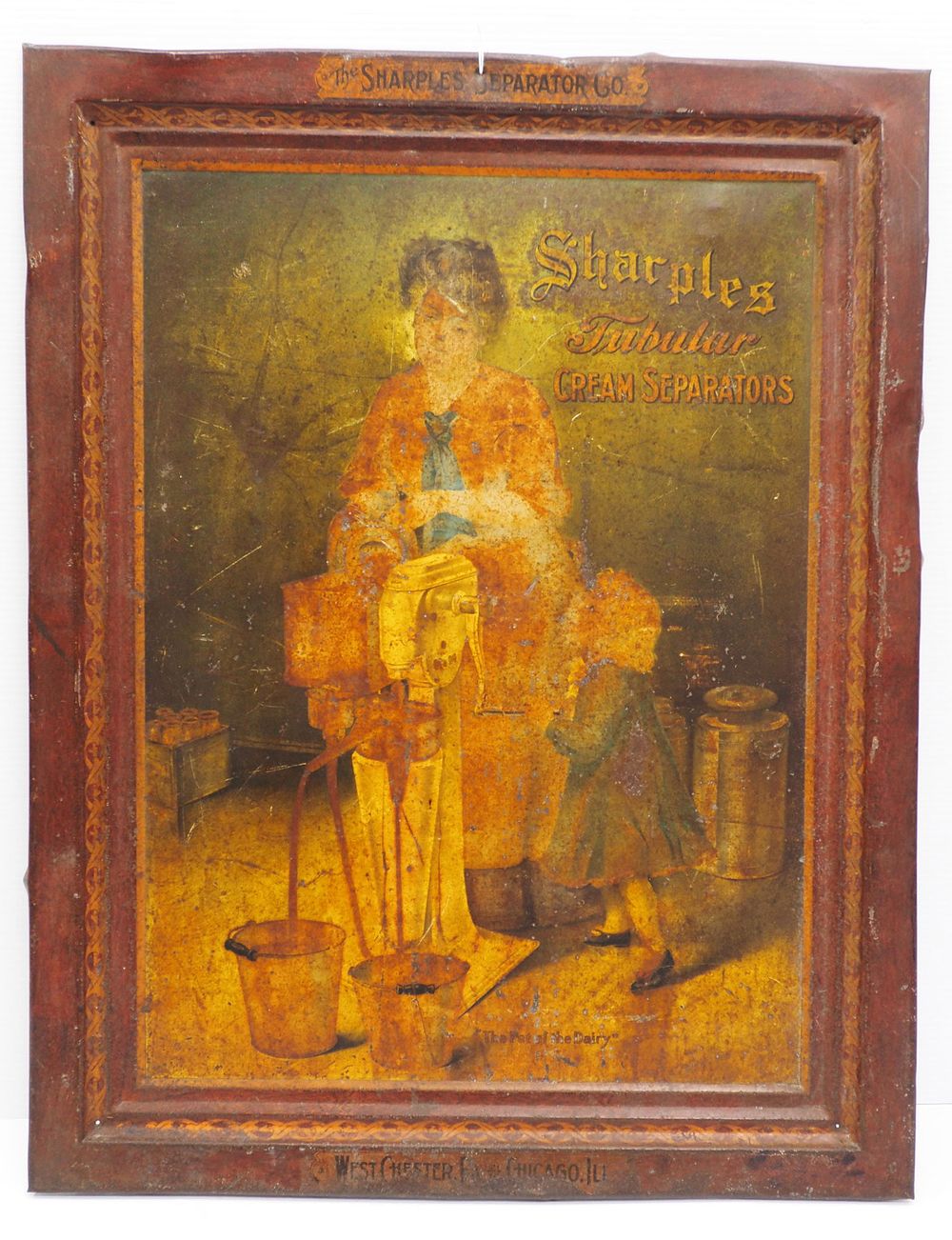 Lot 1116: Self-framed tin sign