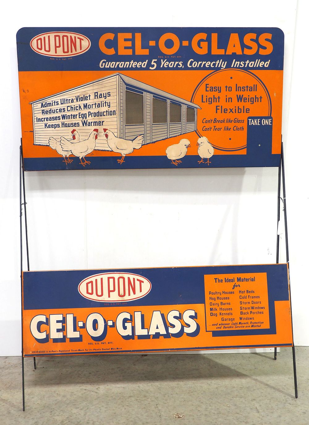 Lot 1145: DuPont Cel-O-Glass store display rack