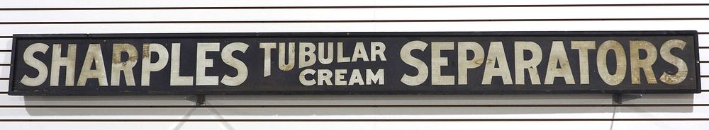Lot 1244: Sharples Tubular Cream Separators sign