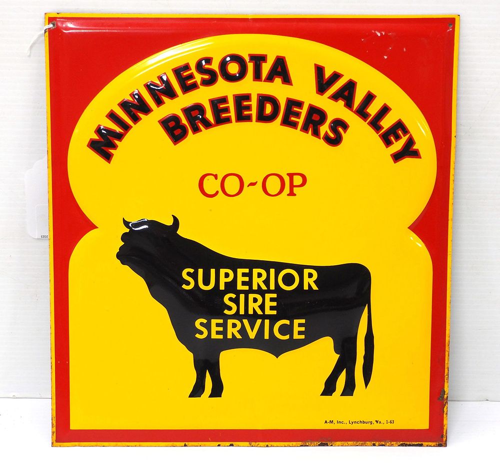 Lot 1394: Minnesota Valley Breeders Co-Op sign