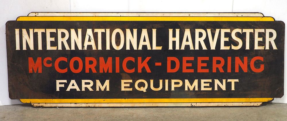Lot 1396: International Harvester Deering Equipment sign