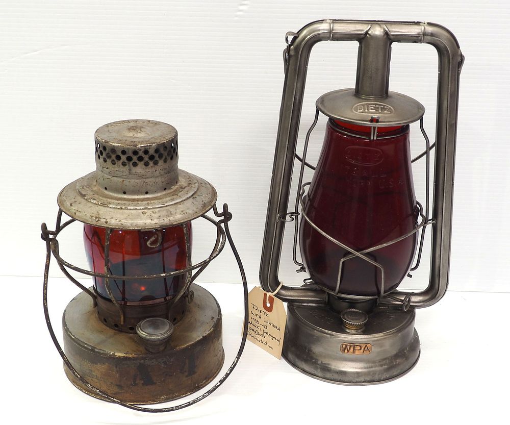 Lot 1455: Dietz WPA lantern & Handlan WPA lantern