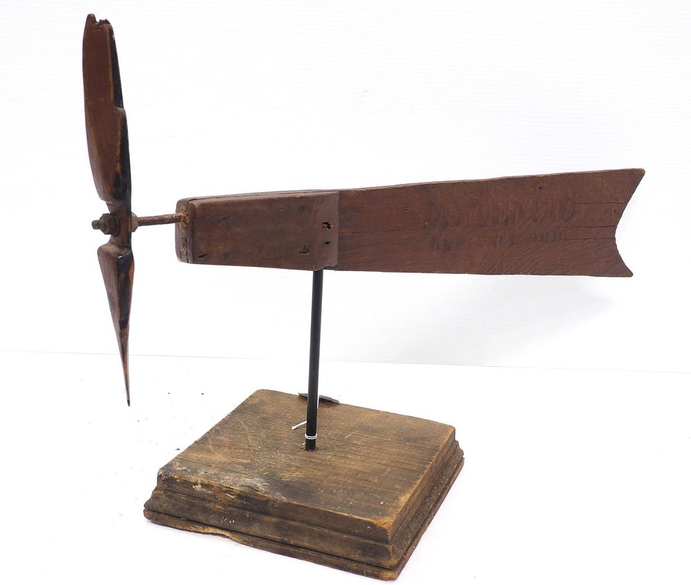 Lot 1493: Wooden primitive whirligig weathervane