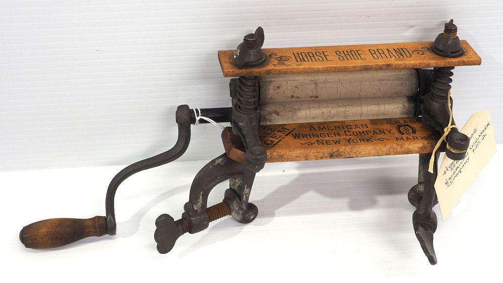 Lot 1494: Horse Shoe Brand child's wringer