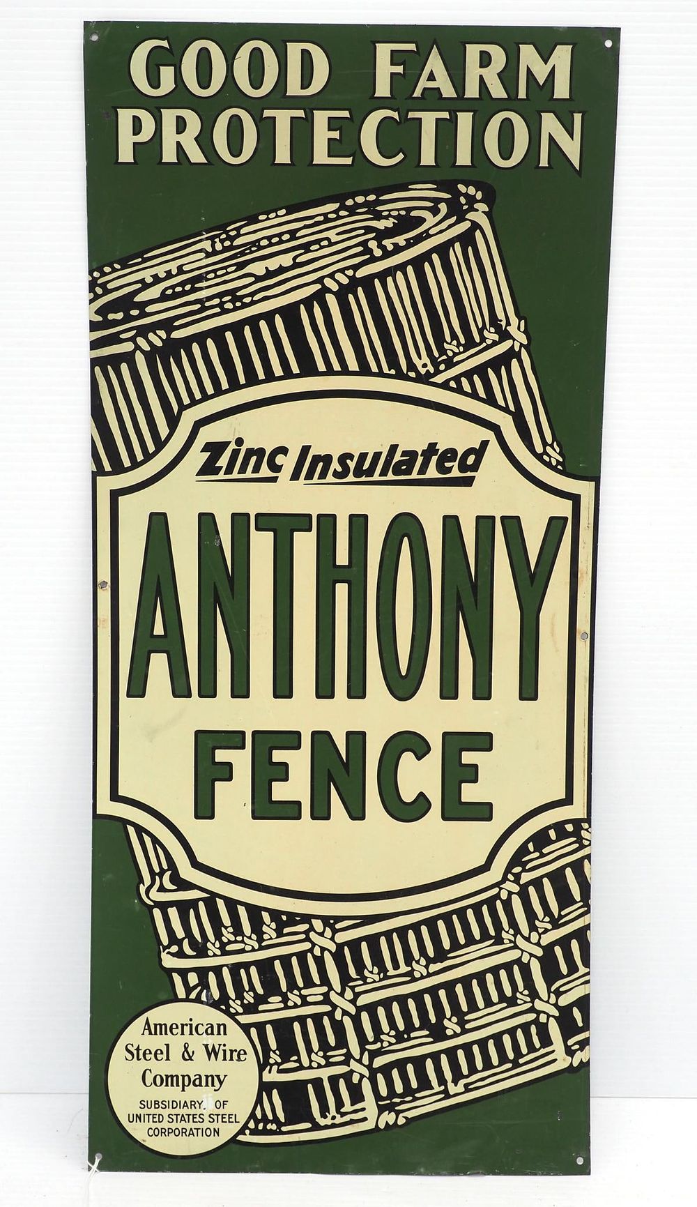 Lot 1525: Anthony Fence sign