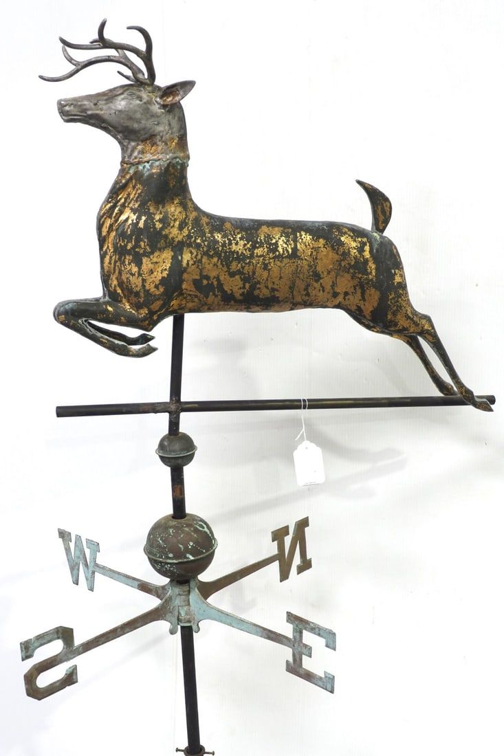 Lot 1616: Washburne running deer weathervane