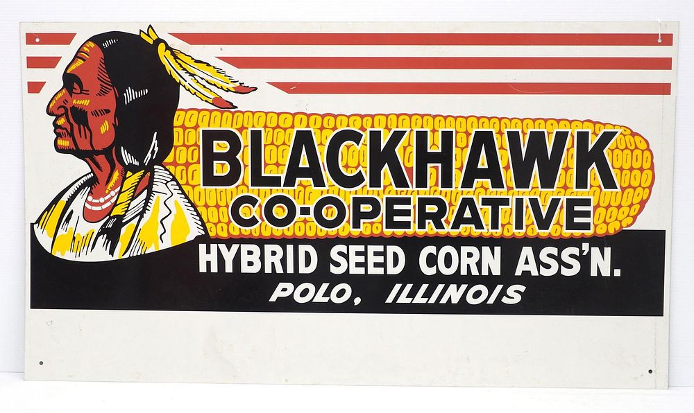 Lot 1651: Blackhawk Hybrid seed sign