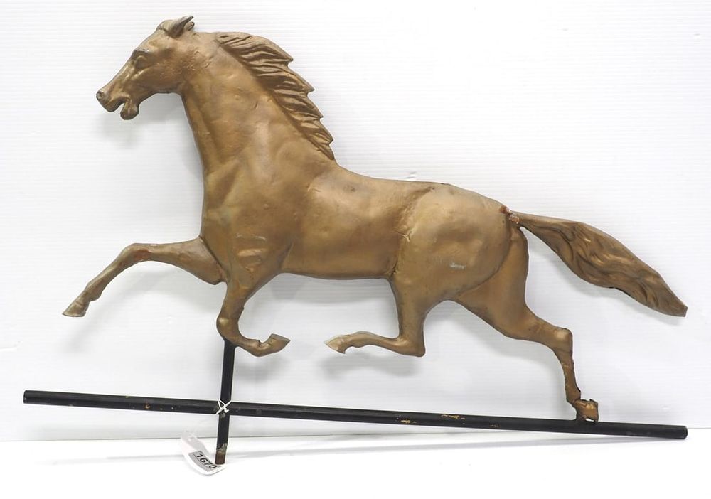 Lot 1670: Copper running horse weathervane