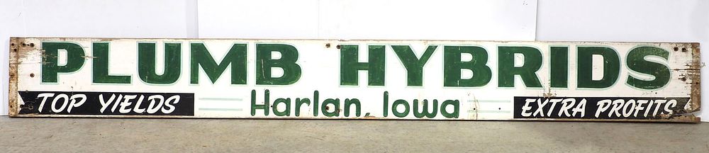 Lot 1696: Wooden Plumb Hybrids sign