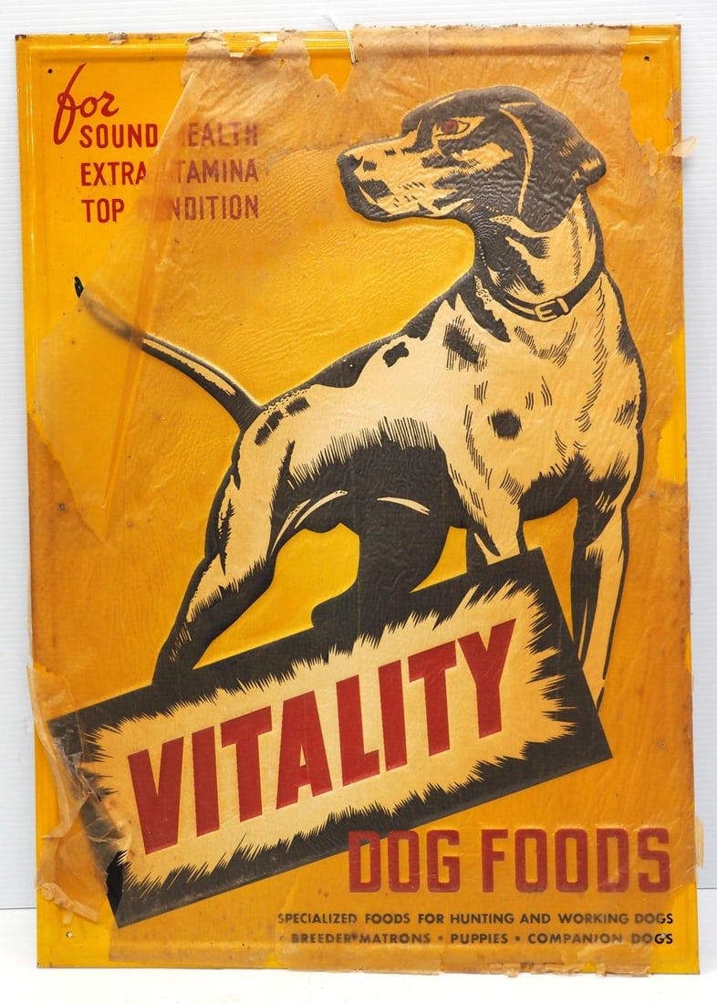 Lot 1697: Vitality Dog Foods sign