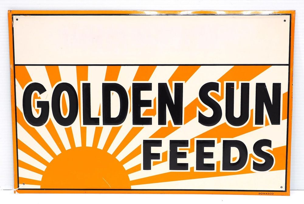 Lot 1710: Golden Sun Feeds sign